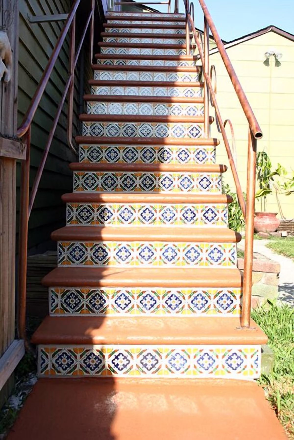 Your authentic Spanish tiled stairway leads to your relaxing Bungalow vacation