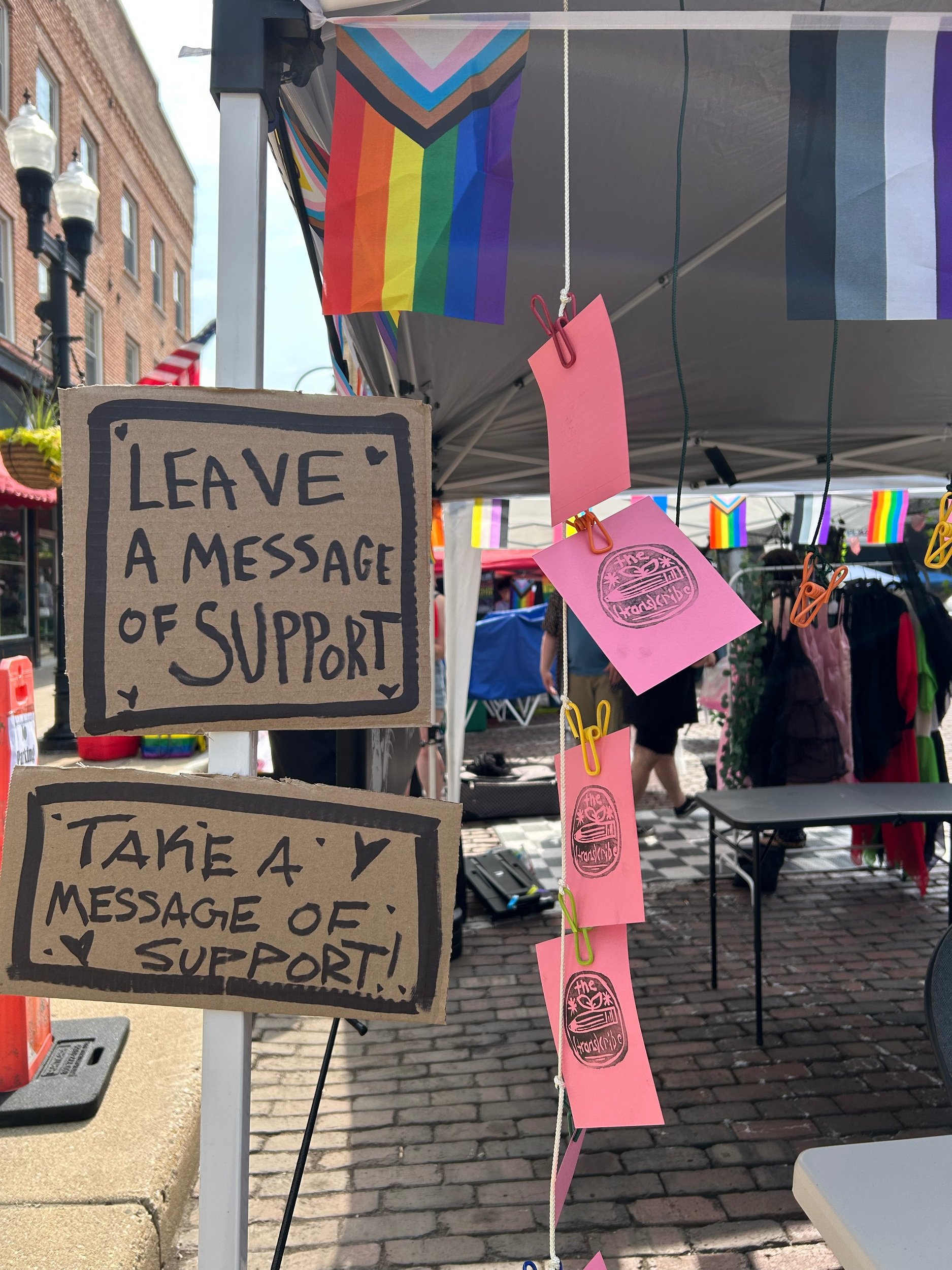 Collaborative art station at The Records Department 2025 Pride Booth!