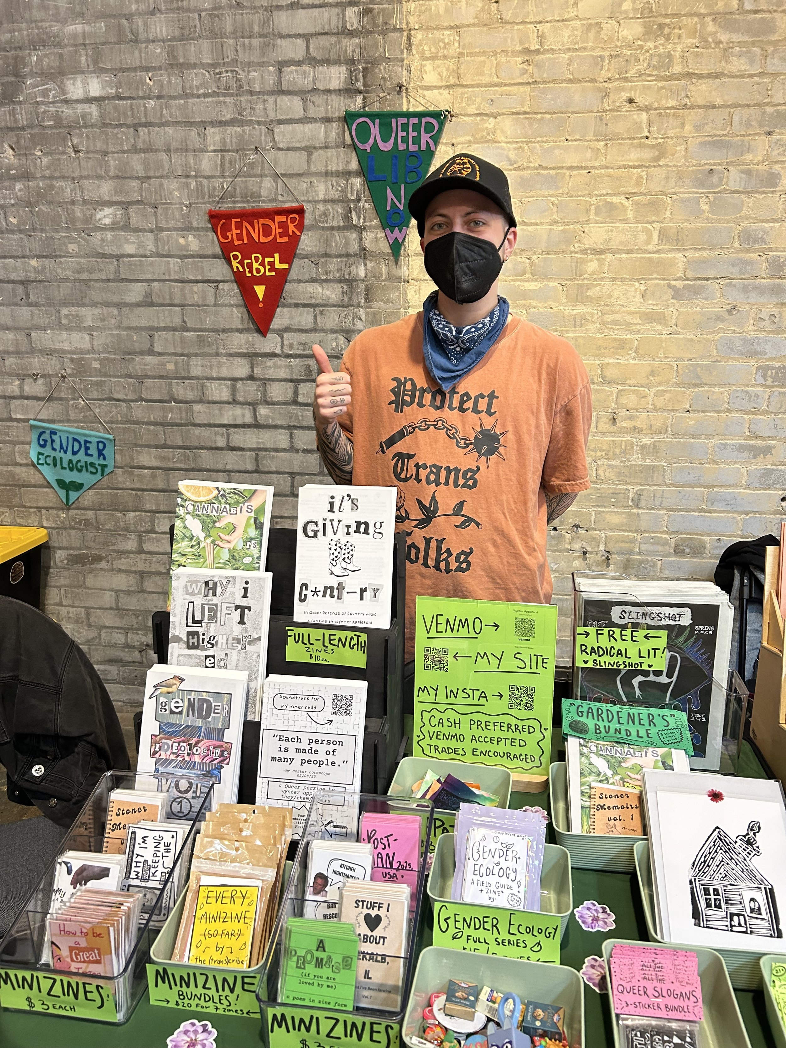 Detroit Zinefest setup & selfie 2025