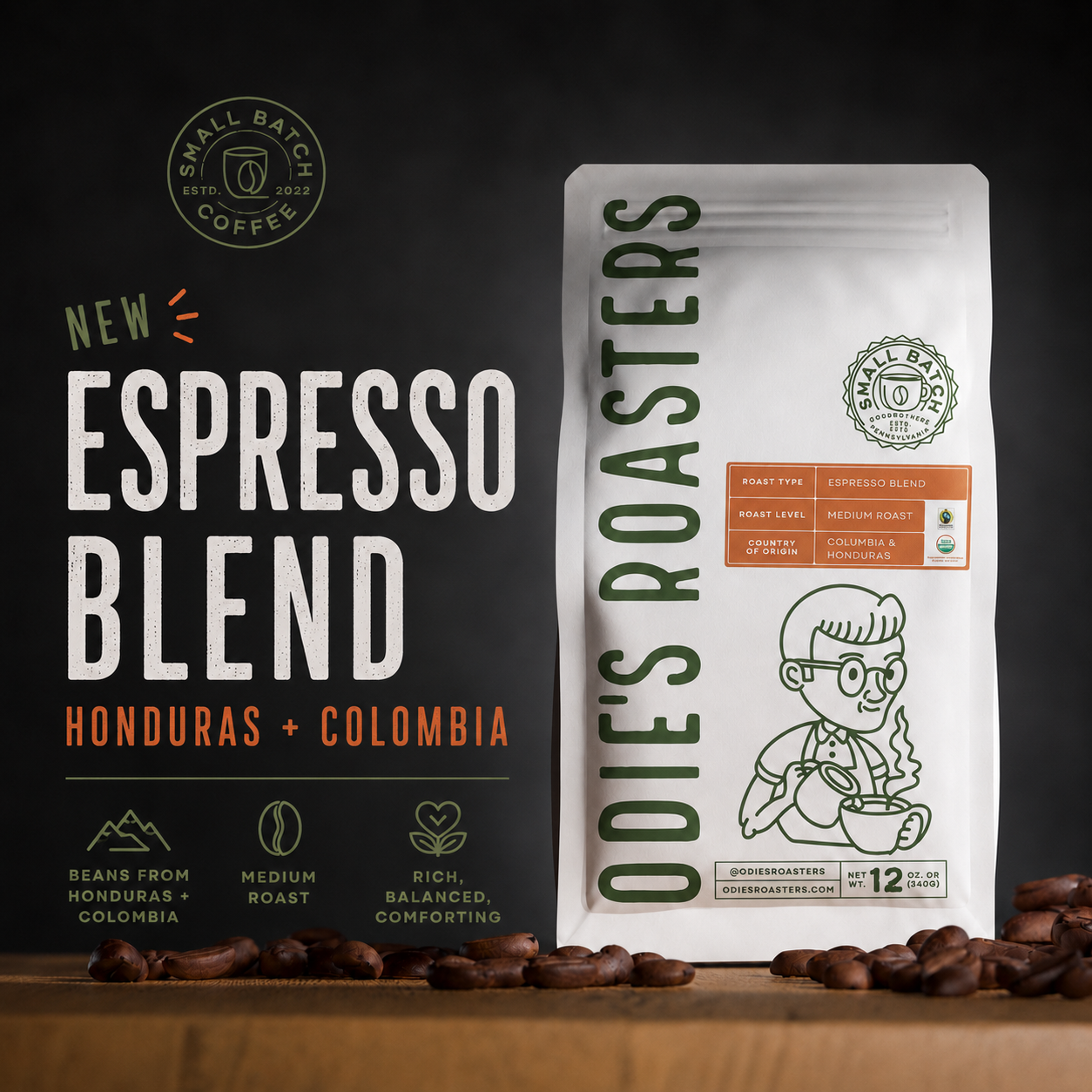 Espresso Blend — Colombia + Honduras Medium Roast