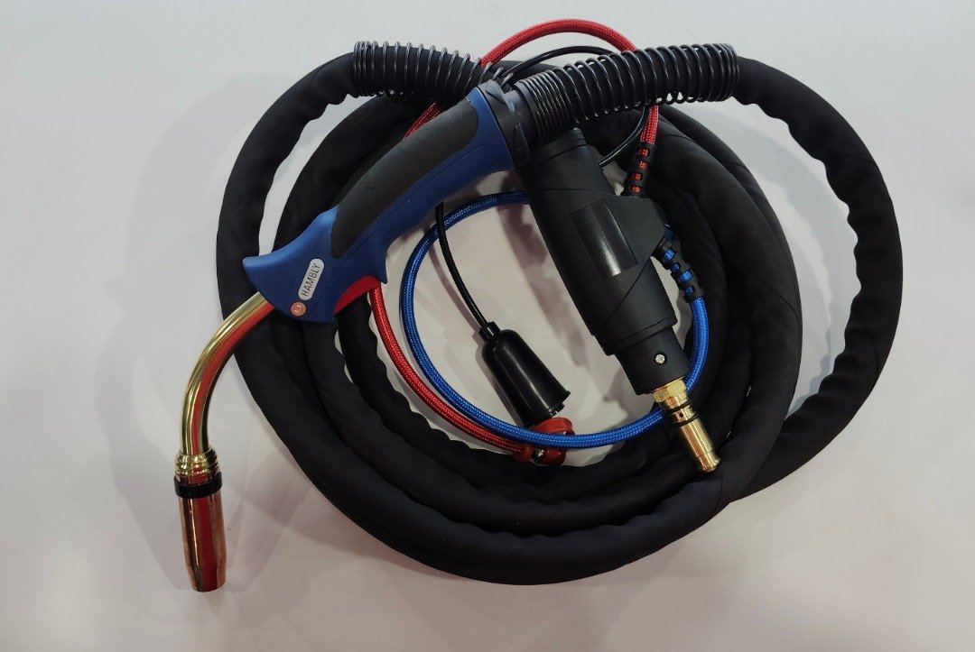 We are very proud to announce that we now have our own Liquid Cooled MIG Torches. H501D-5M. Only $659.99. In Tweeco (Lincoln) and Miller. 500Amp CO2 / 450Amp Mixed Gases, 100% Duty cycle. Wire size .9-1.6mm, 0.035-0.062&quot;. We are stocked up with 