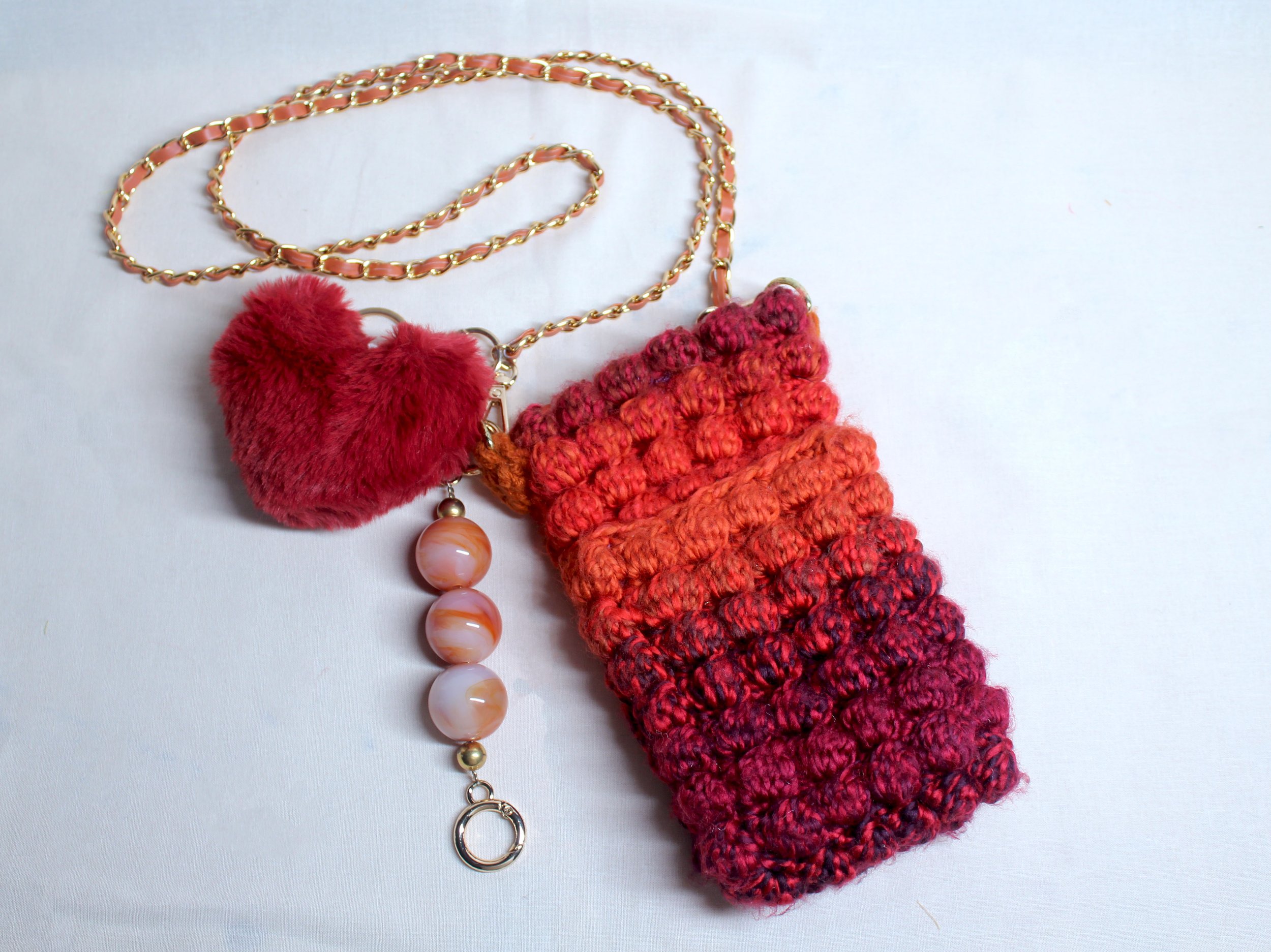 Handmade Bobble Stitch Crossbody Bag