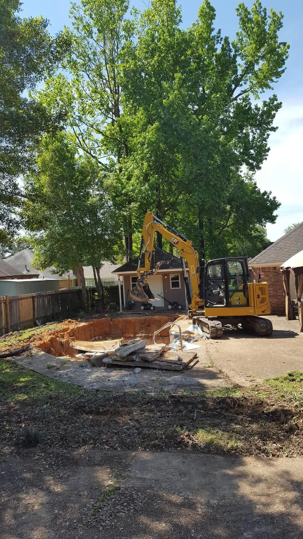 Swimming pool demo and backfill