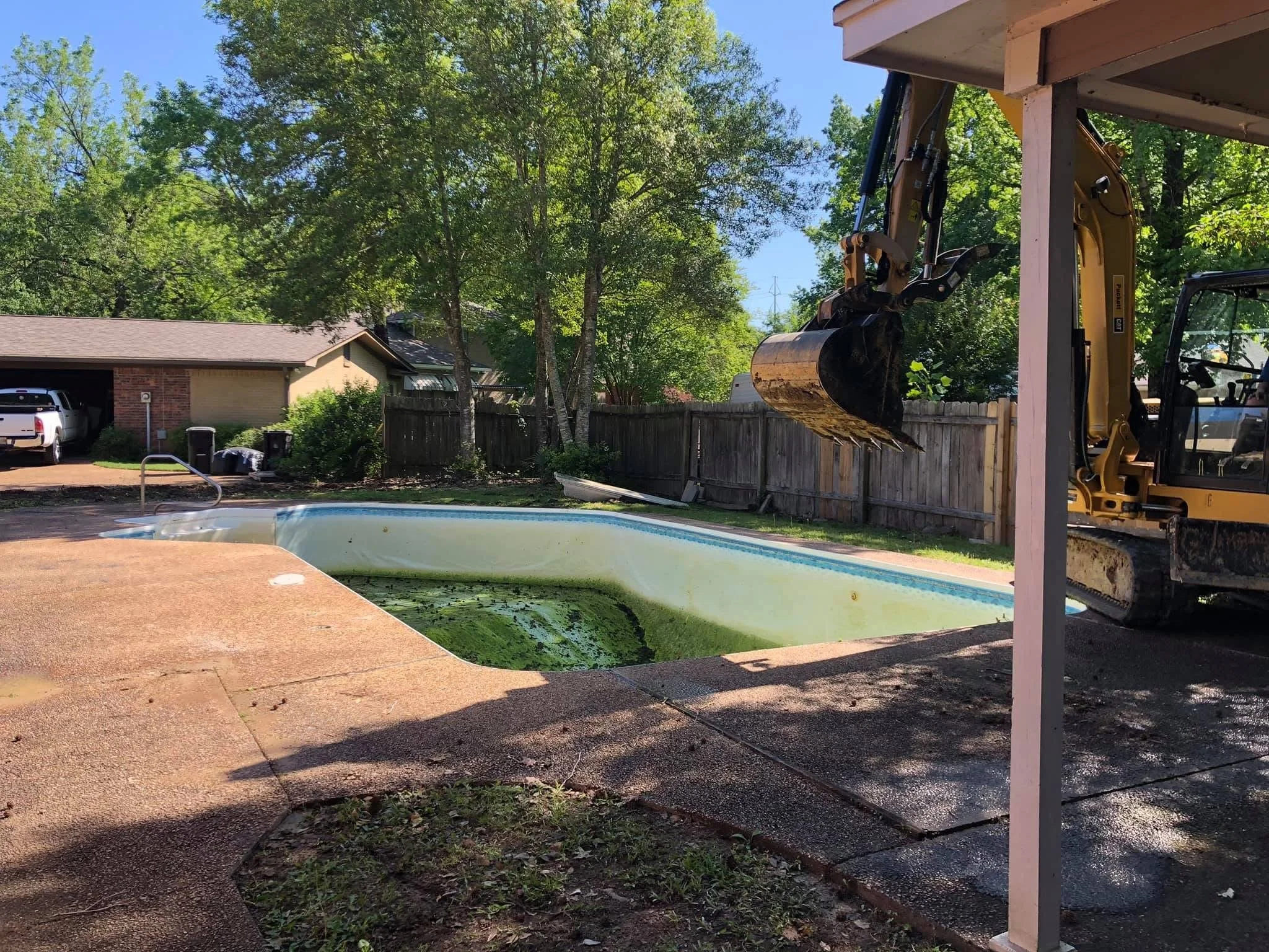 Swimming pool demo and backfill