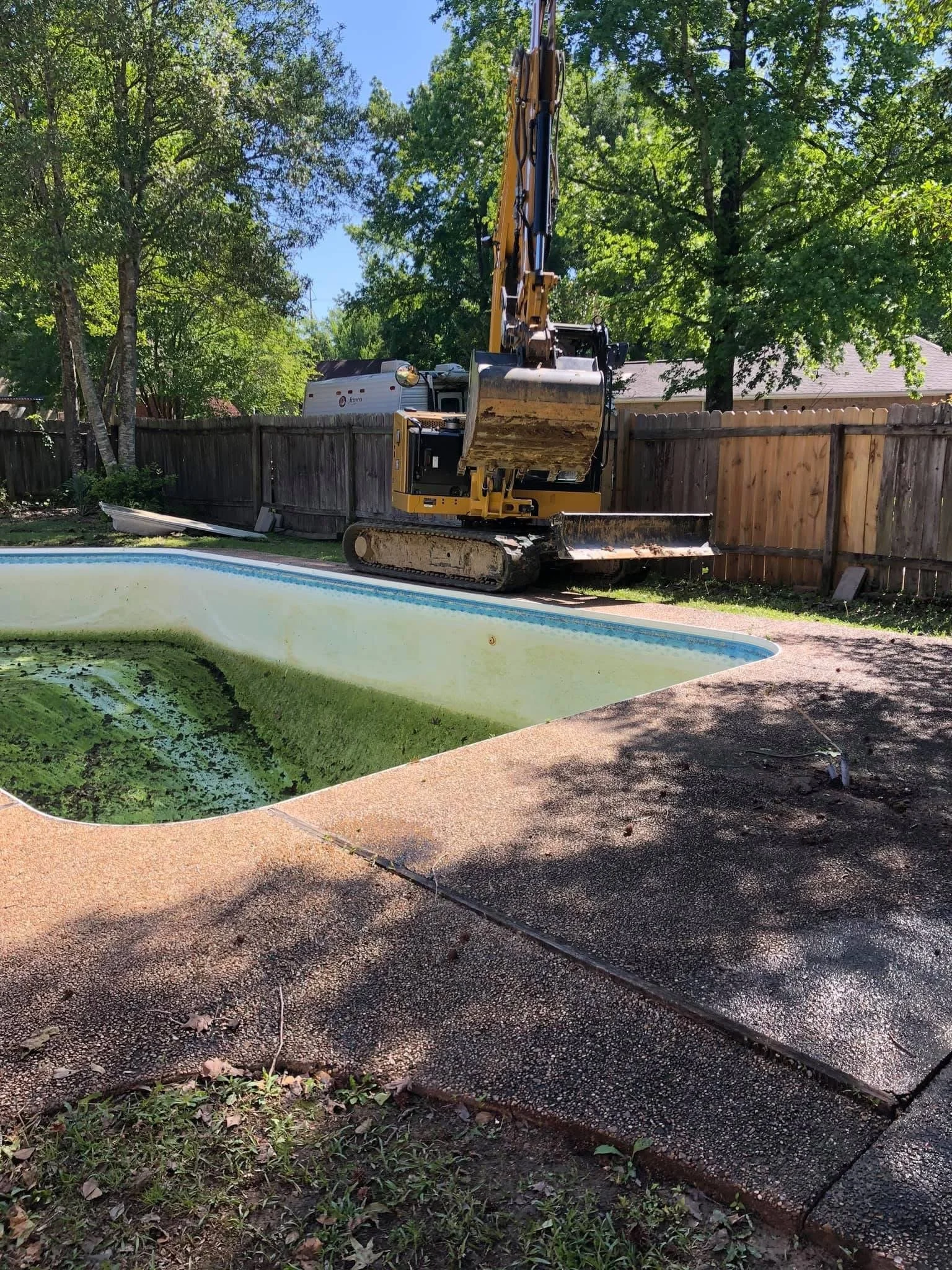 Swimming pool demo and backfill