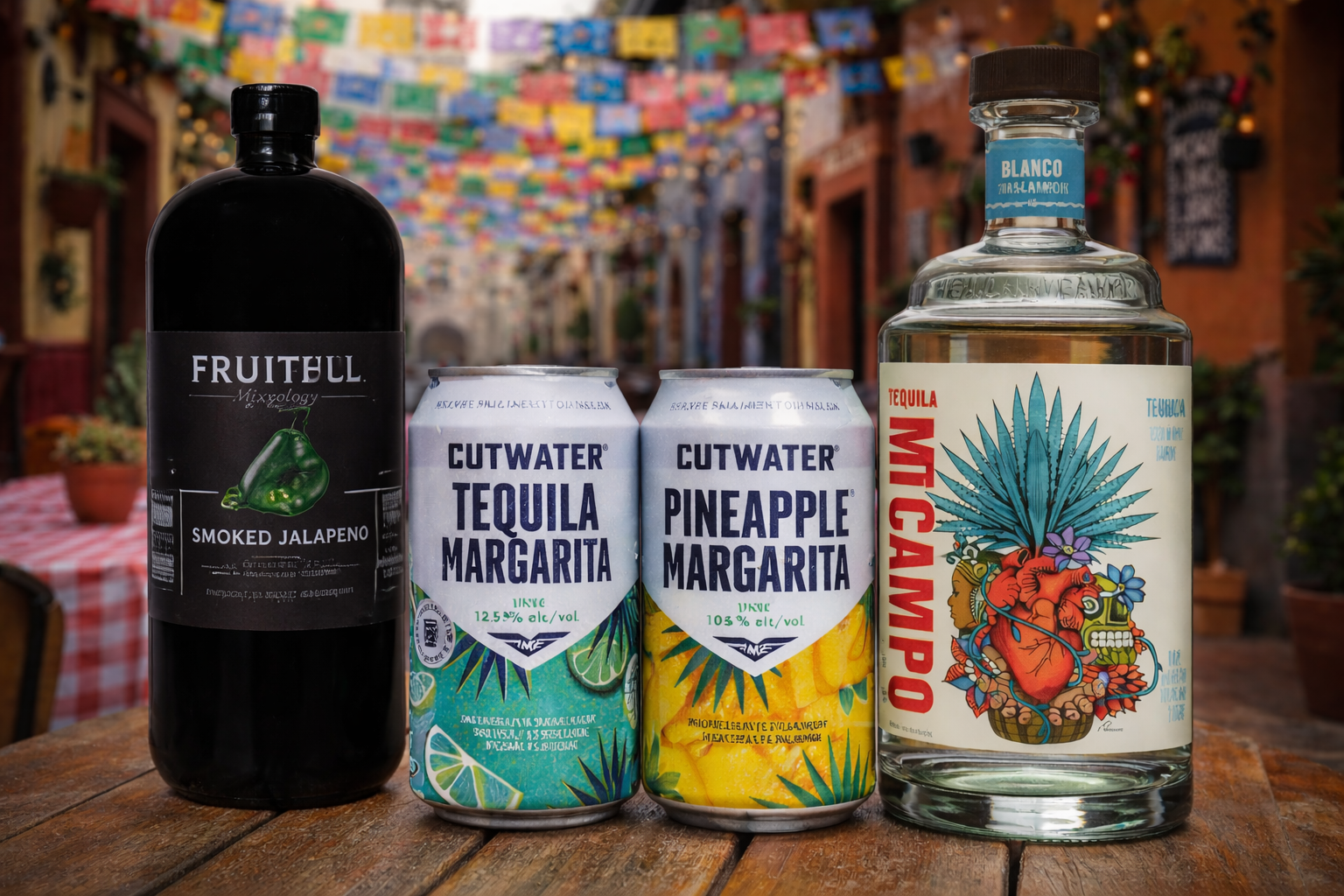 CINCO DE MAYO Pre-made or hand-crafted pineapple margarita tasting with or without fruitful smoky jalapeno