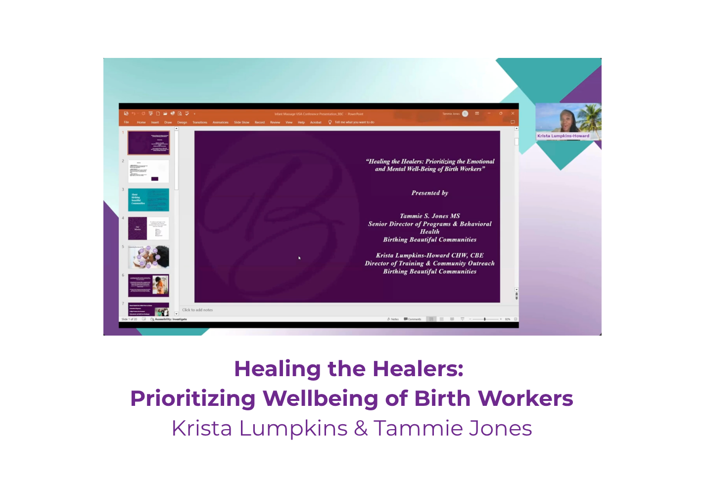 Healing the Healers: Prioritizing Wellbeing of Birth Workers - Krista Lumpkins & Tammie Jones
