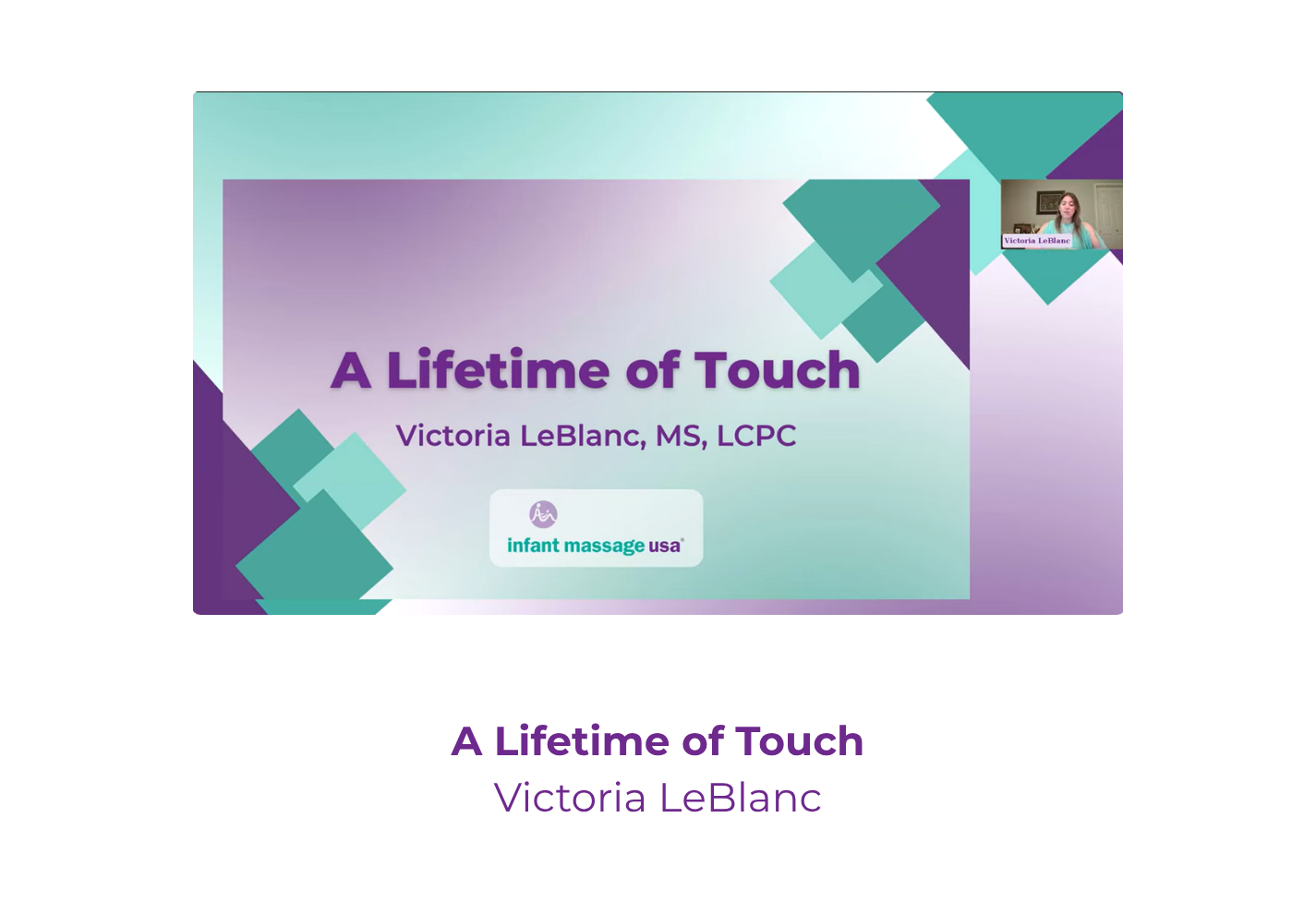 A Lifetime of Touch - Victoria LeBlanc