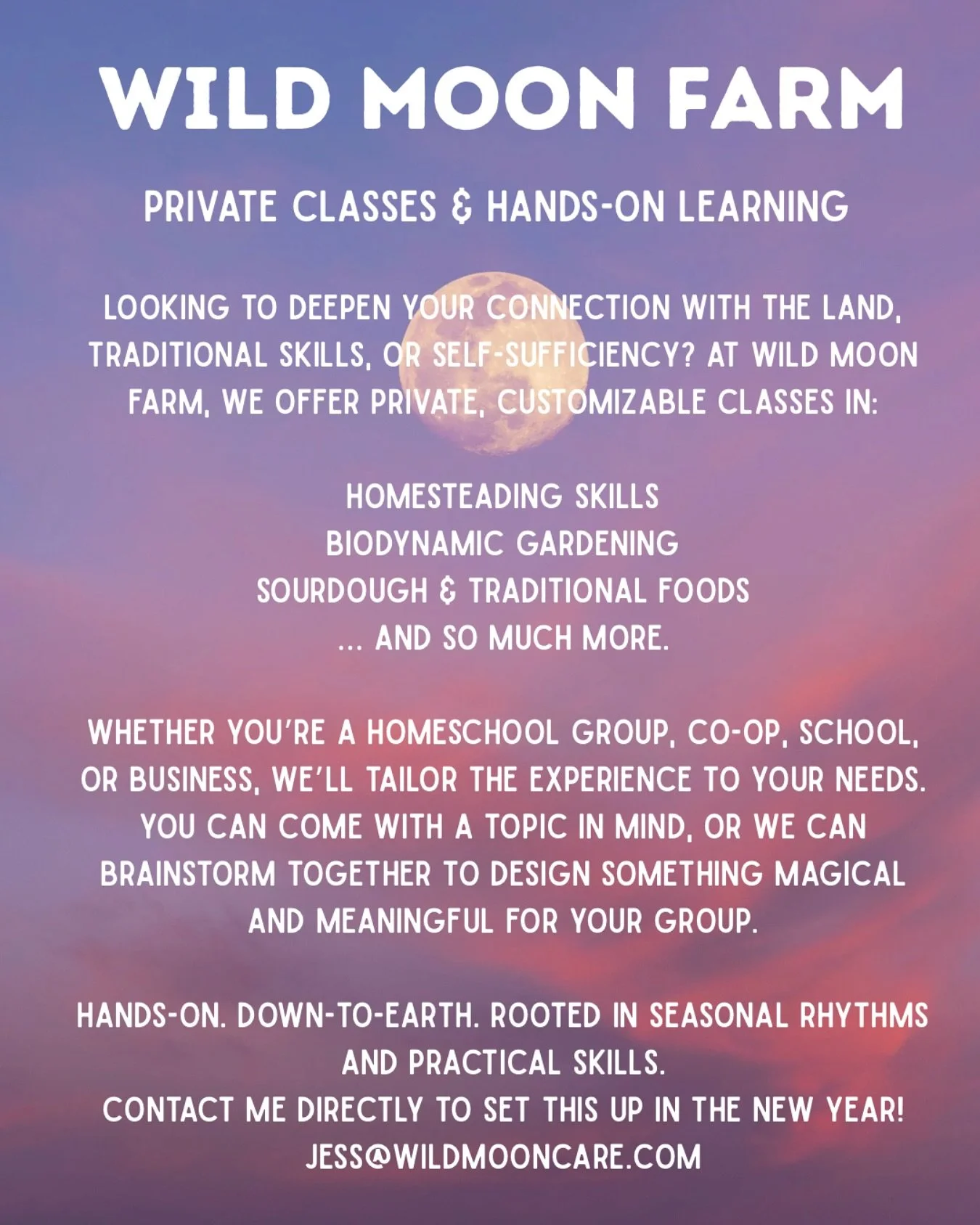 I&rsquo;ve been doing a bunch of private classes for groups &amp; coops recently! If you want to schedule something in the new year reach out! You can message or email me.