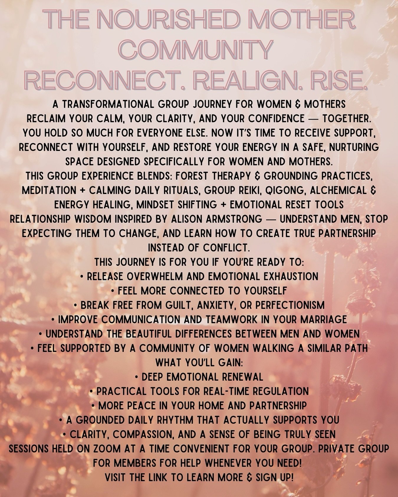 It&rsquo;s finally here, starting strong in December join now!! I know far too many moms who need this and I am so excited to hold this space for you all!! This group is not at all religious but I will say I think the majority of moms will be more on