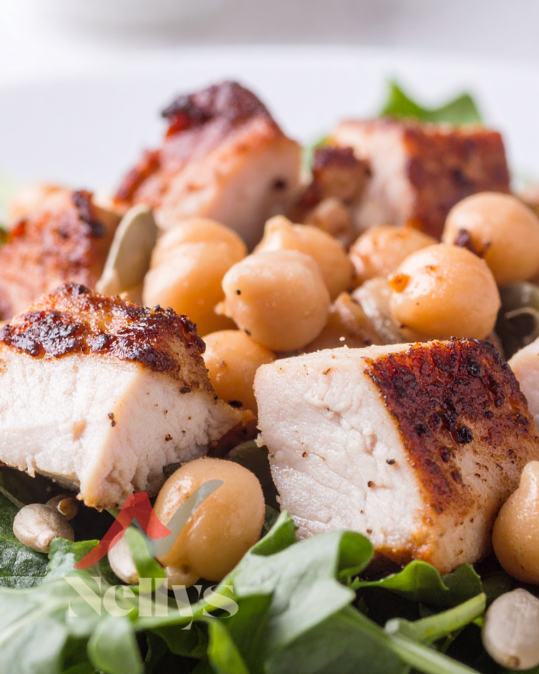 🥑 Ensalada de Pollo, Aguacate y Garbanzos