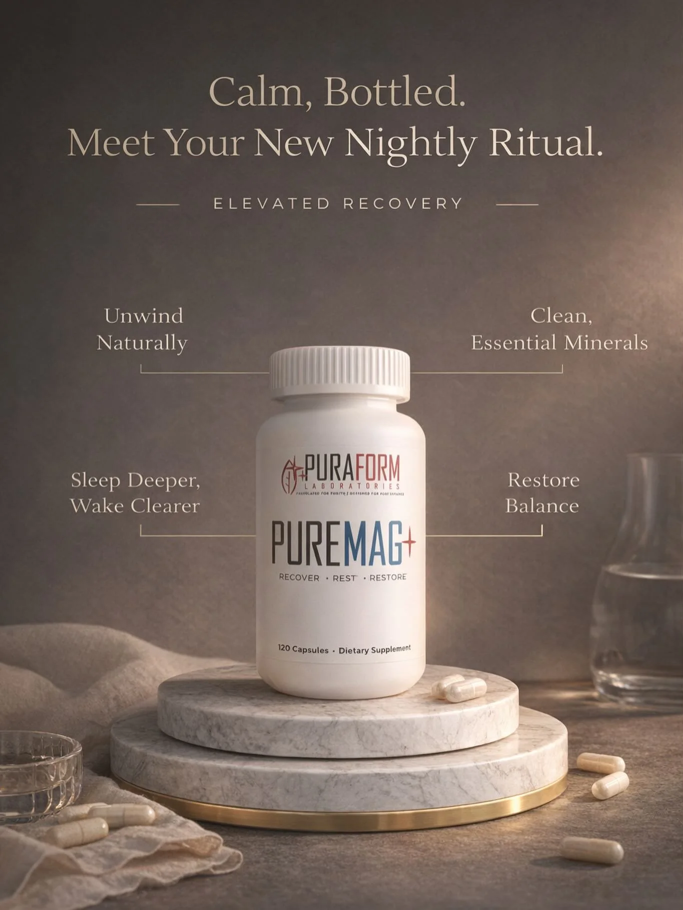 Because your body shouldn&rsquo;t have to fight to recover.

Pure, transparent magnesium designed to help you unwind, restore, and actually feel the difference.
No fillers. No guesswork. Nothing to hide.
Just deeper sleep, better recovery, and a syst