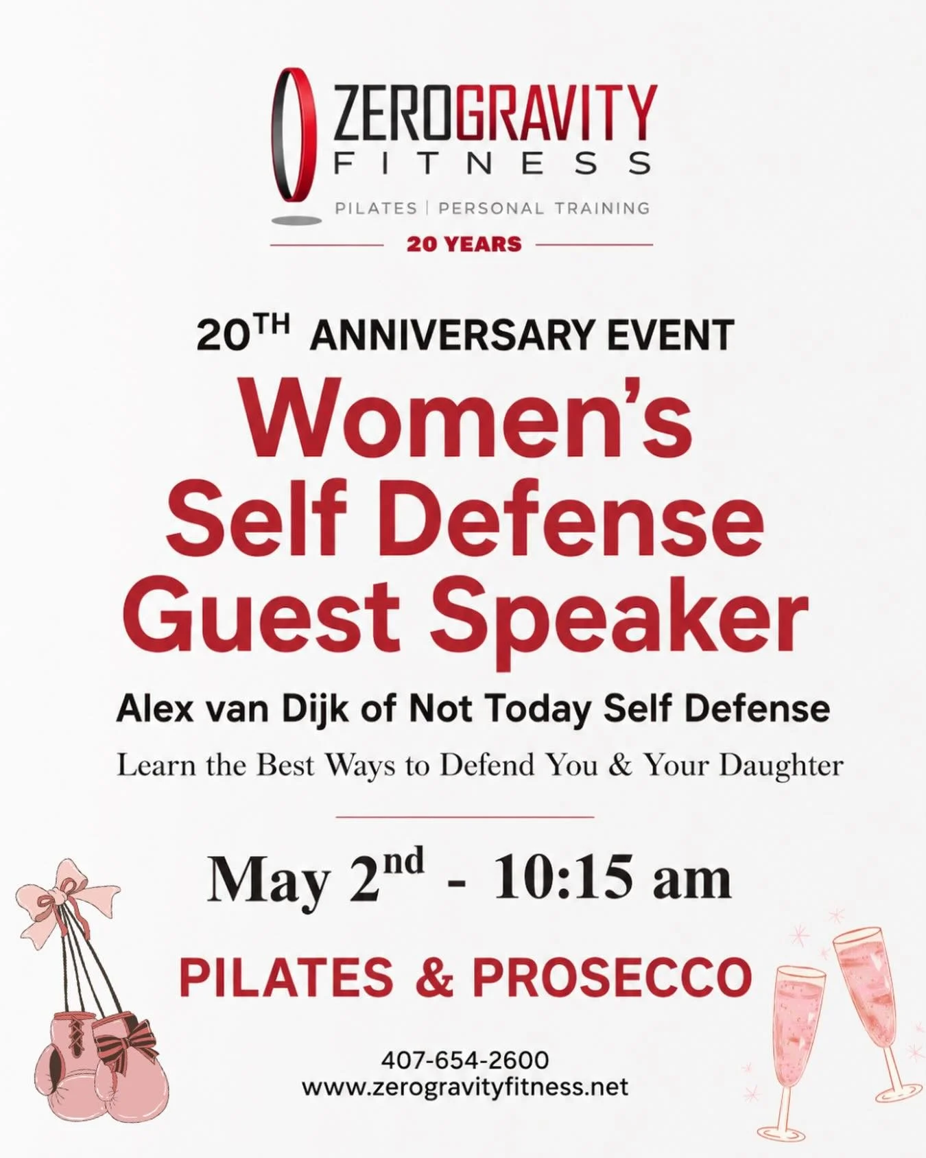 Moms + daughters heading to college&mdash;this one&rsquo;s for you 💪✨

Join our **Women&rsquo;s Self Defense Guest Speaker event** with Alex van Dijk and learn practical ways to stay safe, aware, and confident on campus.

🗓 May 2nd | ⏰ 10:15 AM
🥂 