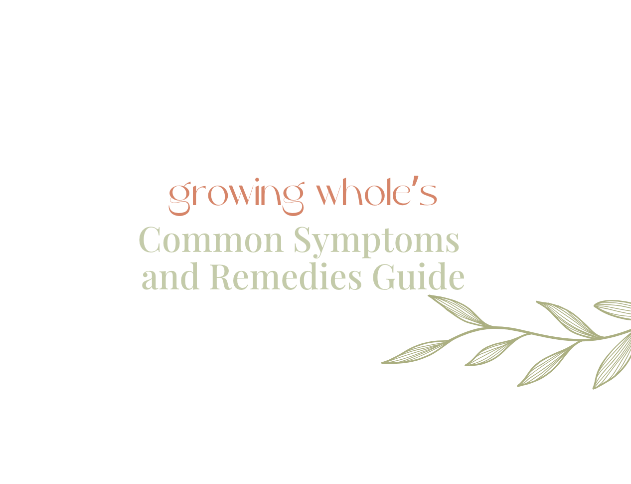 Common Symptoms and Remedies Guide
