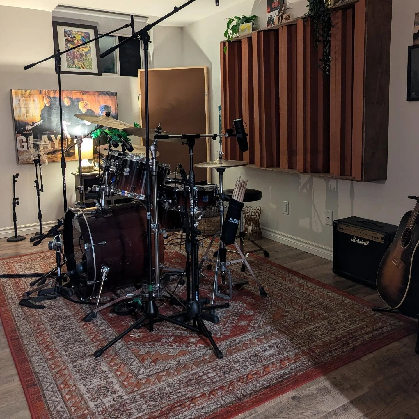 New drum space at the home studio