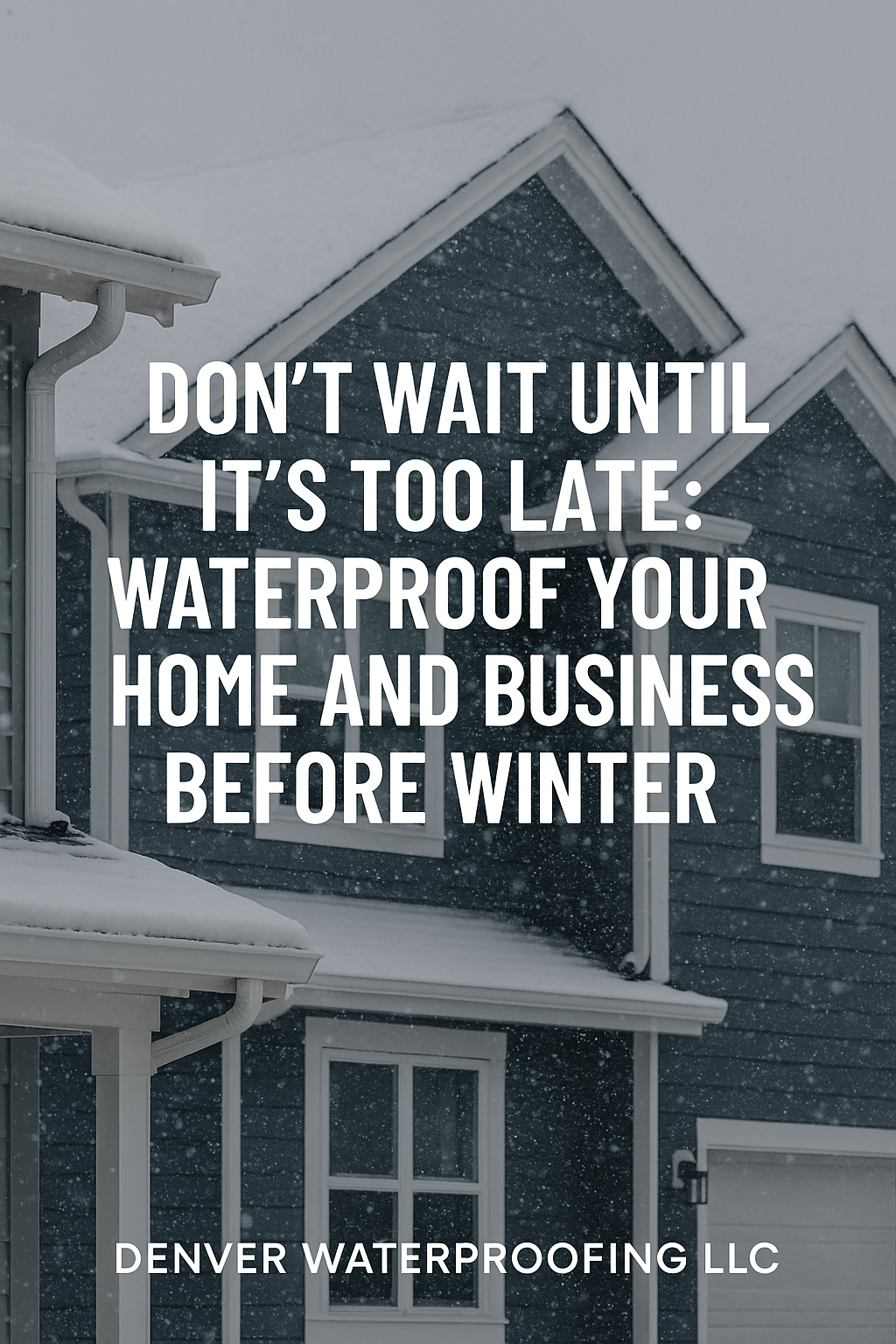 Don't Wait Until It’s Too Late: Waterproof Your Home and Business Before Winter