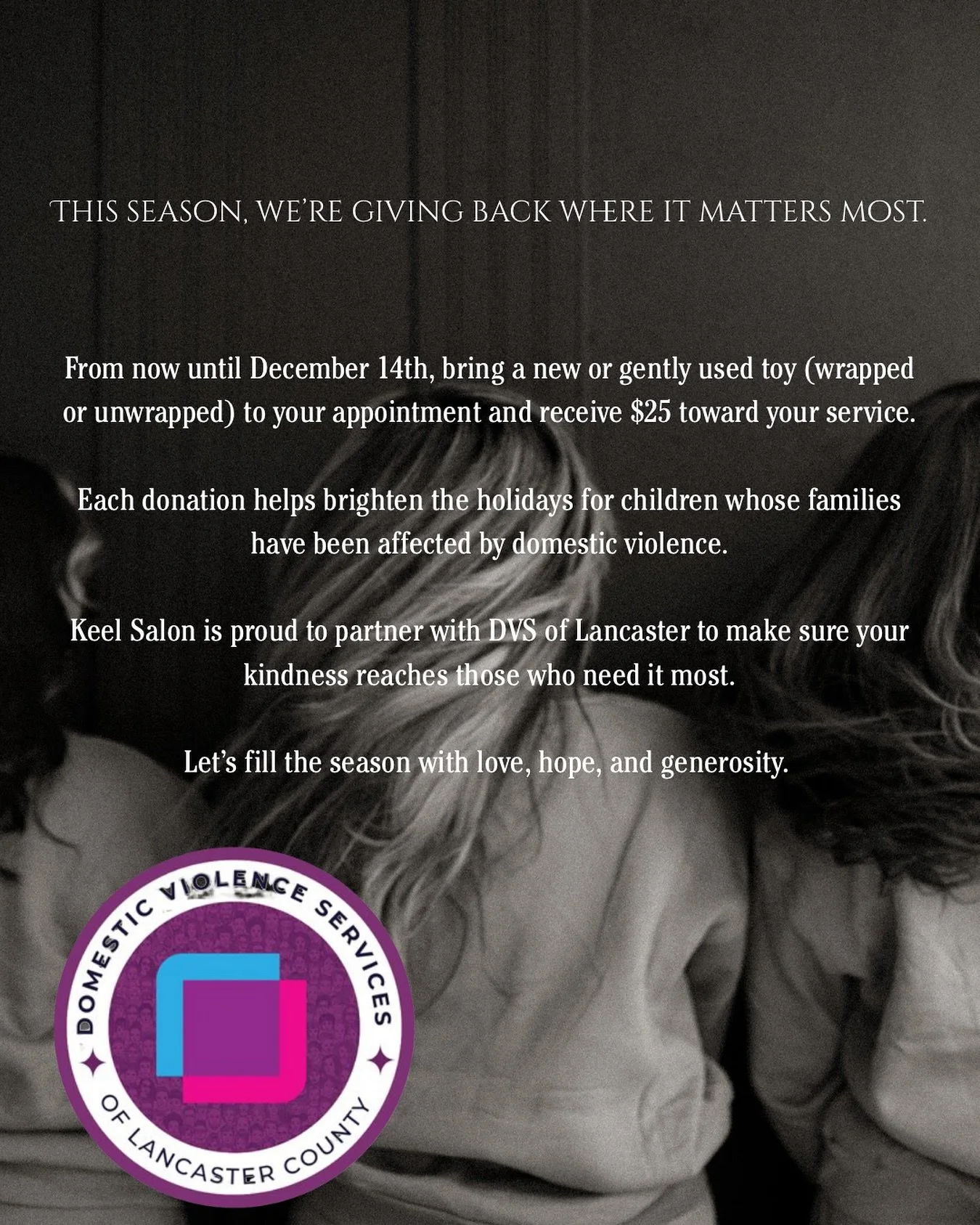 Some families are just hoping to make it through the holidays &mdash; and some little ones might not have anything waiting under the tree this year. 

Look at there website and page on other ways you can help!