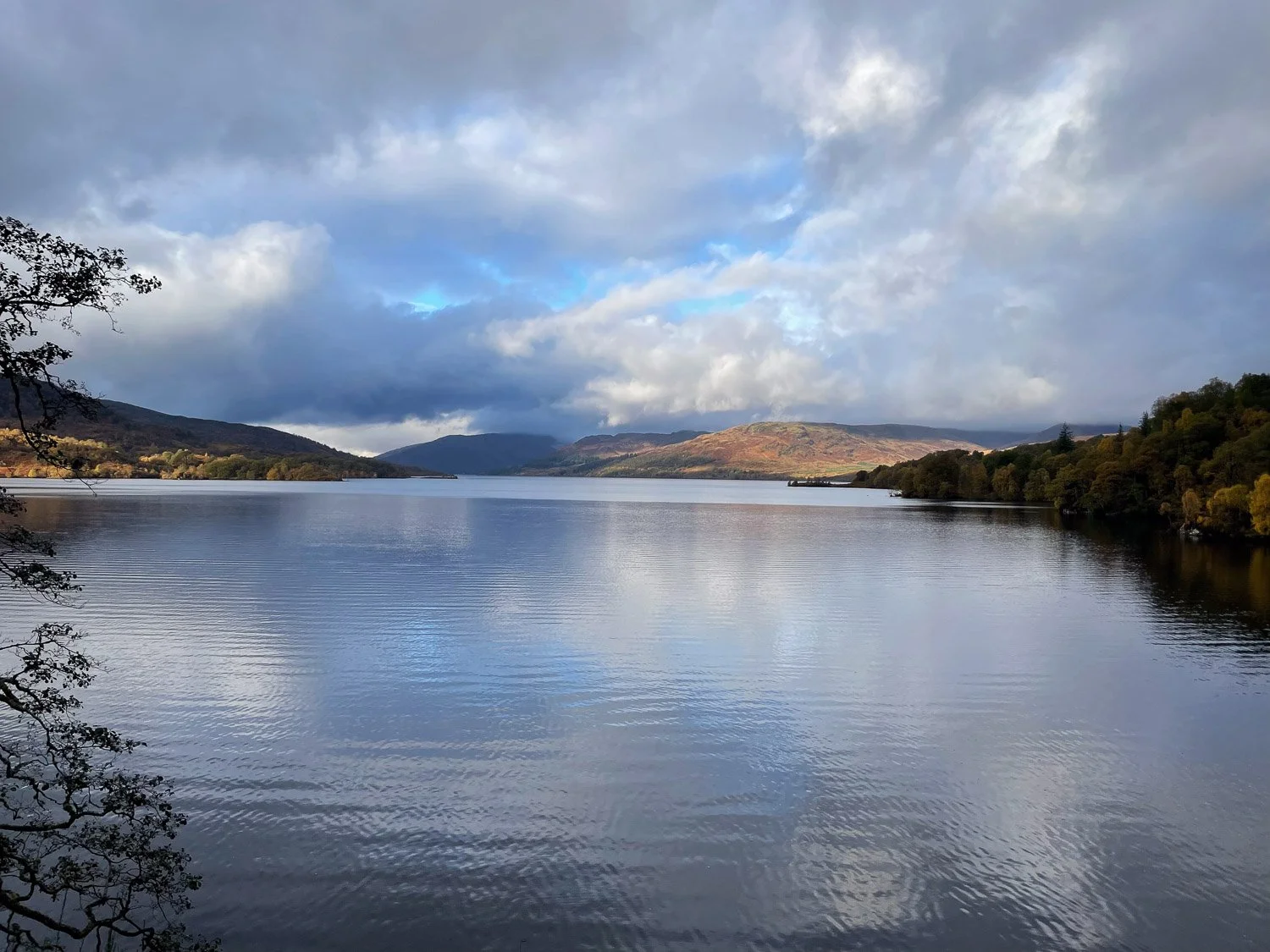 Loch Katrine, Trossachs sunlit distance.jpg