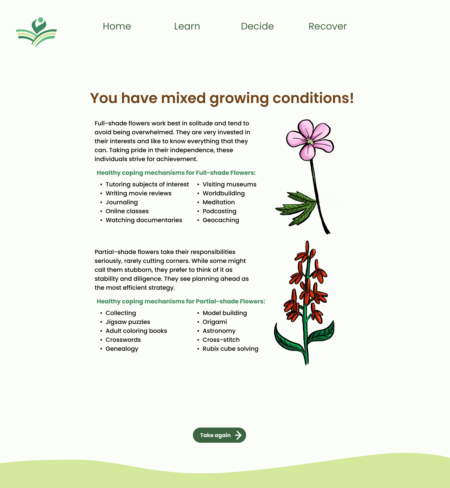 Mixed growing conditions result.