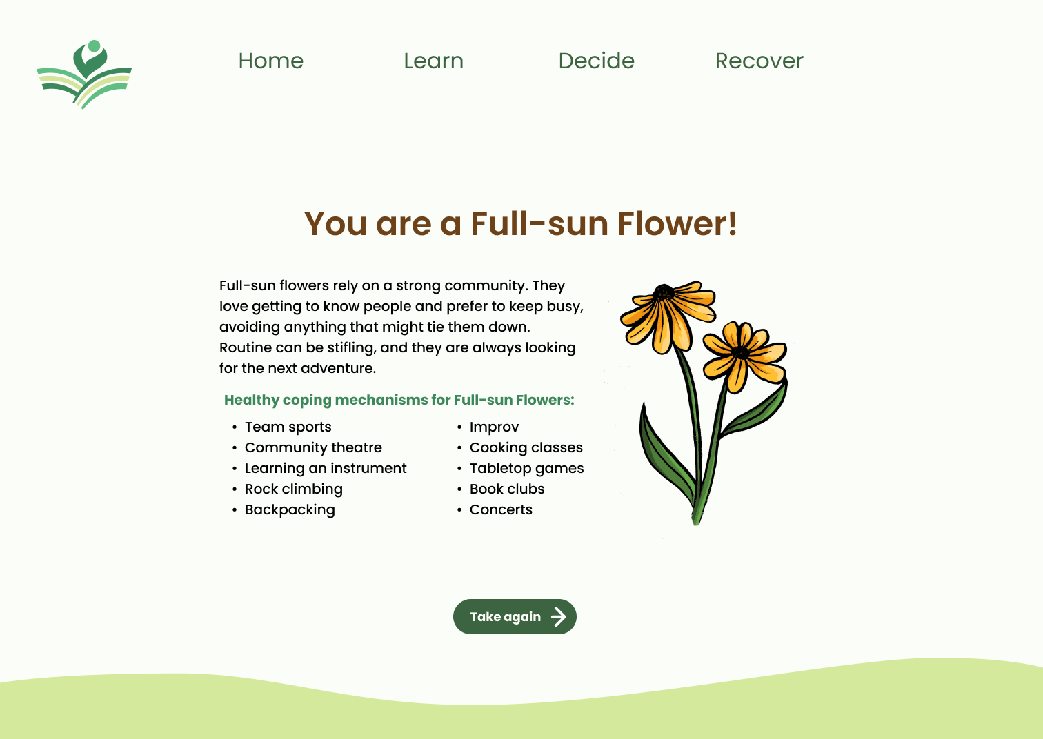 Full-sun flower result.