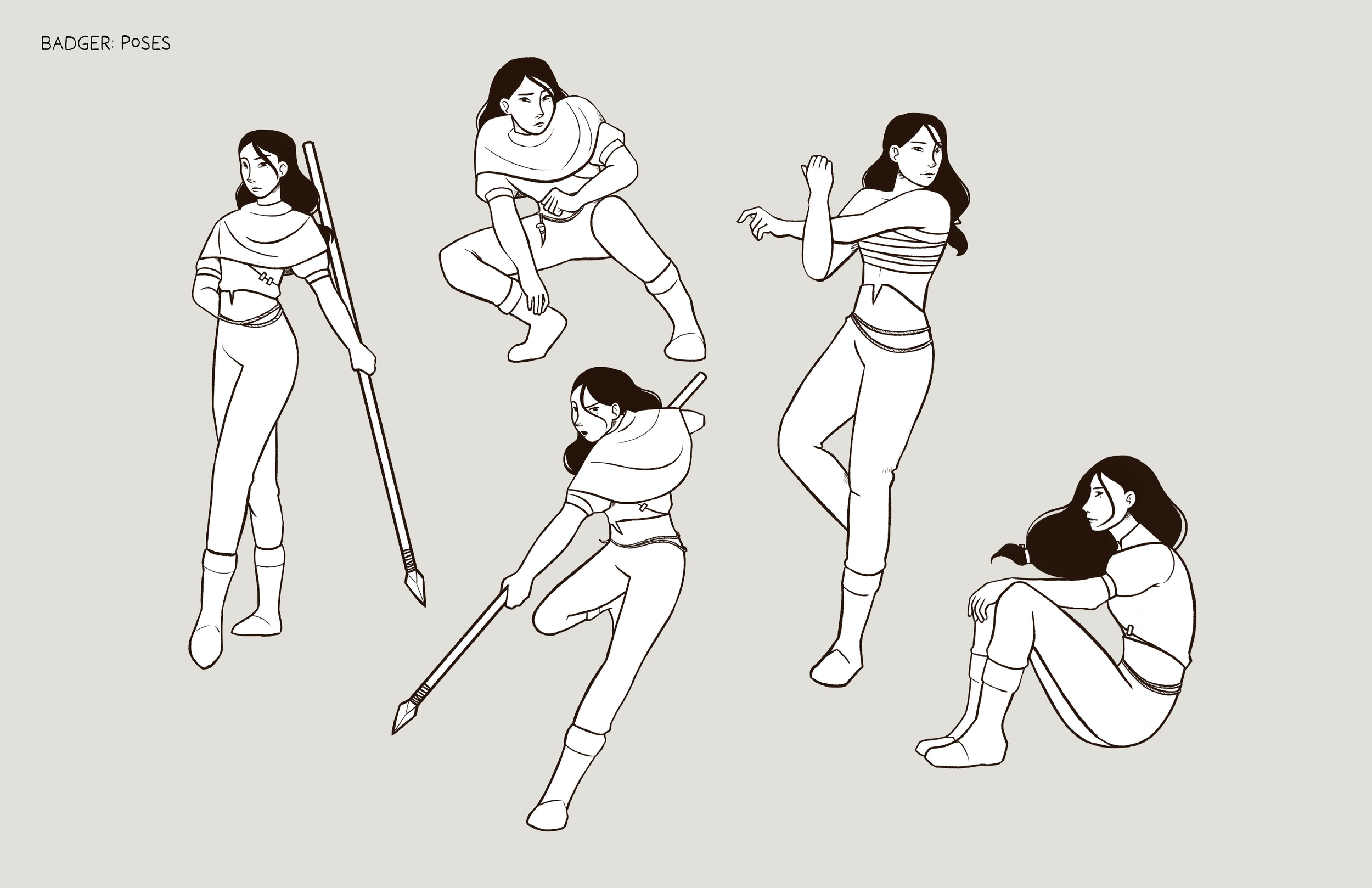 Badger pose reference.