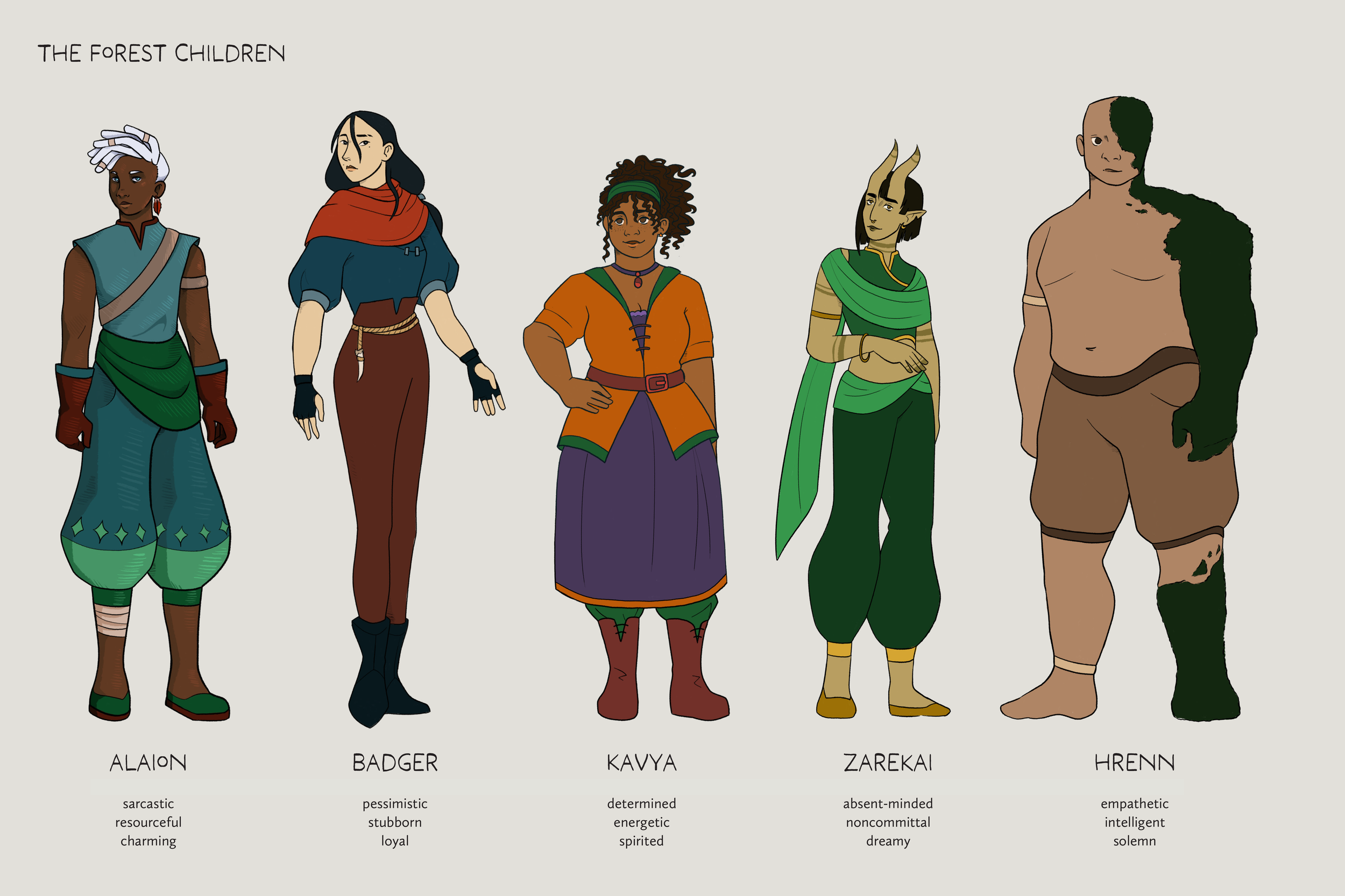 Lineup for the Forest Children.