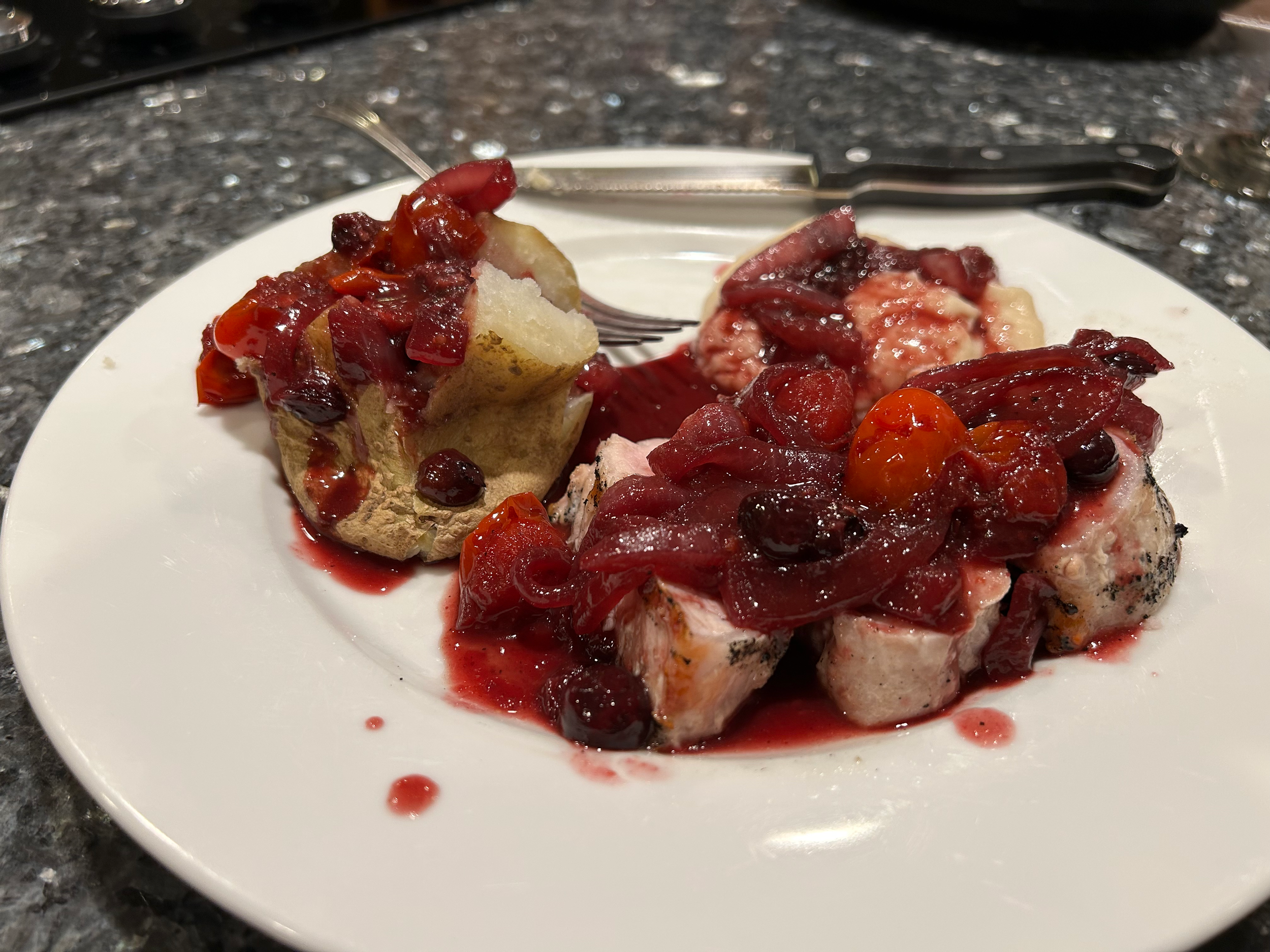 Gluten-Free Pork Loin with Blueberry Onion Sauce (Easy Grilled or Roasted Recipe)