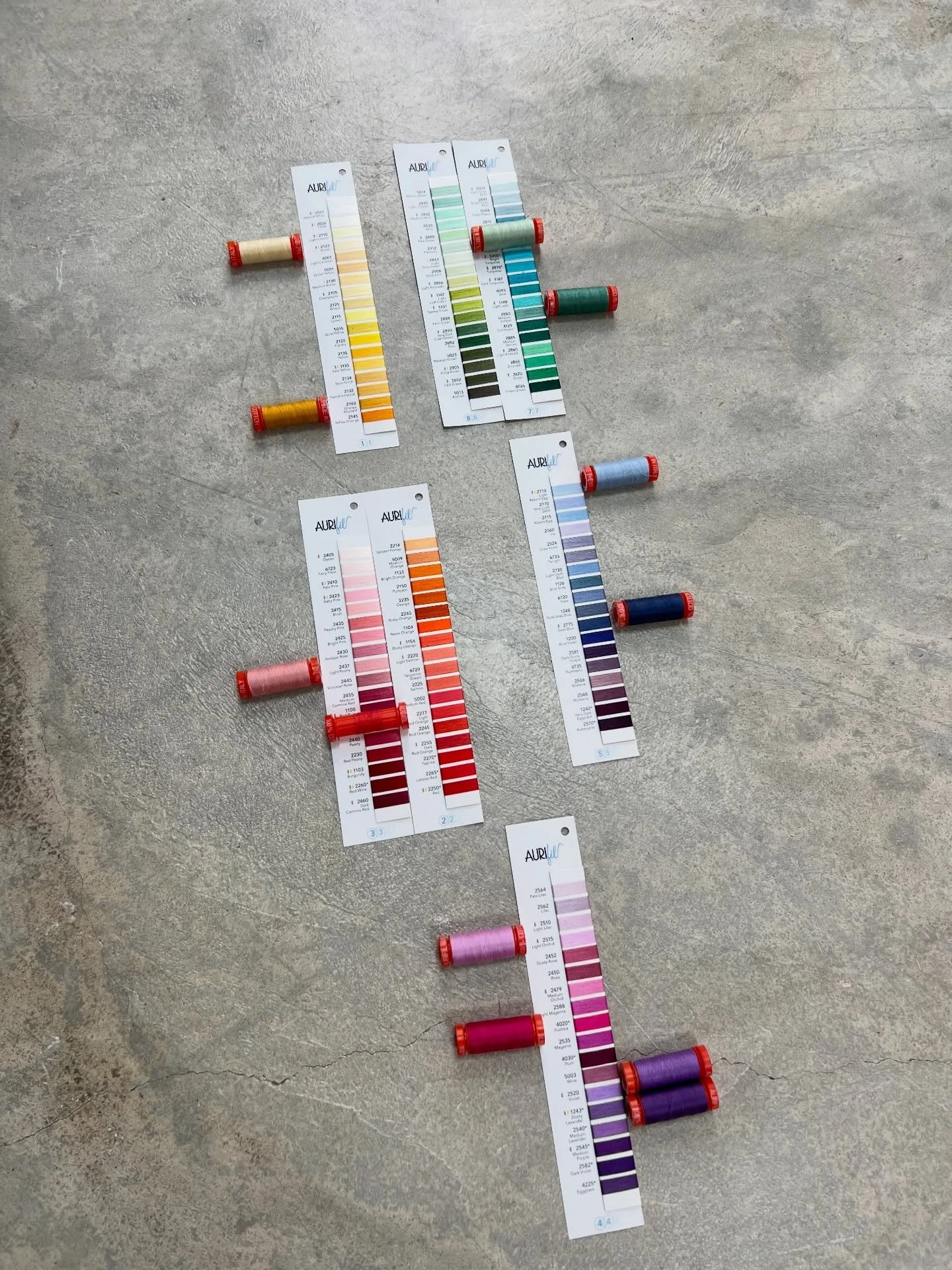 Color Palette 🧵 

#aurifilartisan2025 #aurifilthread