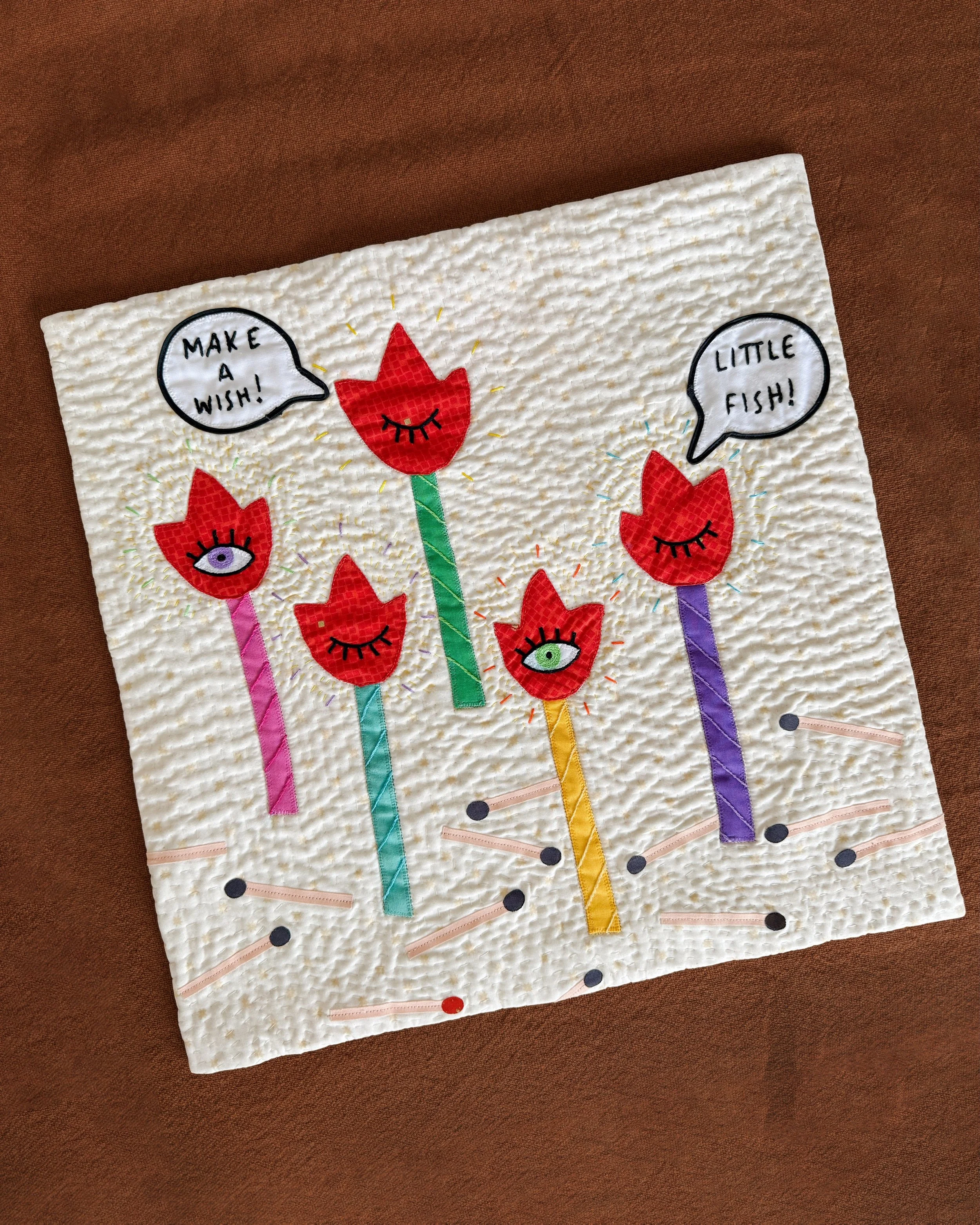 Oof! I managed to finish my May submission for the Aurifil Artisan challenge just in time. This piece celebrates the fires we were able to start, while also mourning all the sparks that never had the chance to catch ❤️&zwj;🔥 Stay strong, lovelies, a