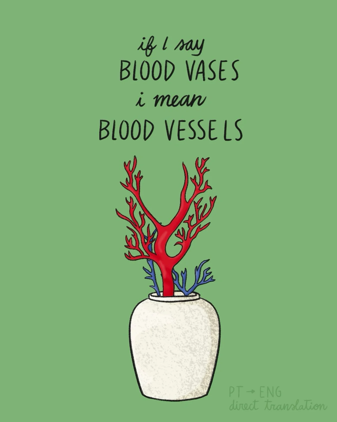 Next in my series of direct translations I make from Portuguese to English&hellip; if I say Blood Vases I really mean Blood Vessels 😇