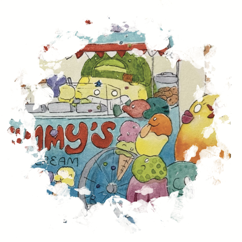 Yummy's Ice Cream Seek and Find Postcard Graphic by Erica Christensen