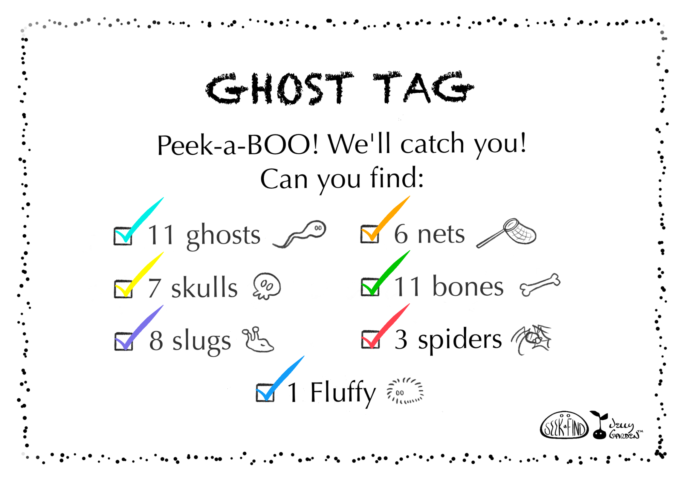 Object List for Ghost Tag Answer Key