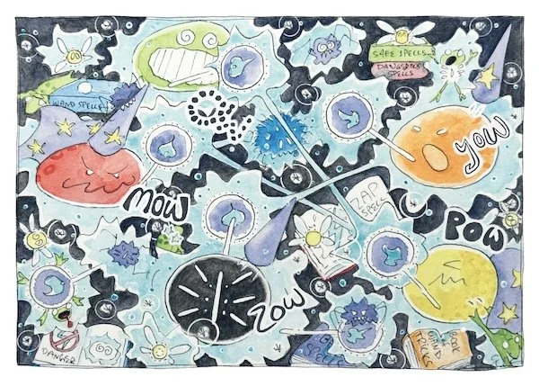 Wand Battle - A Jelly Garden Mini Seek & Find Postcard Adventure by Erica Christensen