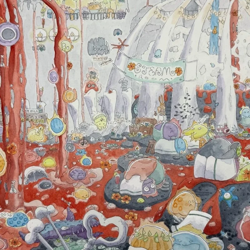 Bath Time in the Lava Caverns Seek and Find Graphic by Erica Christensen
