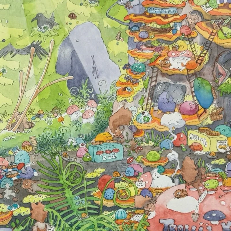 Lost in the Magical Mushroom Forest by Erica Christensen