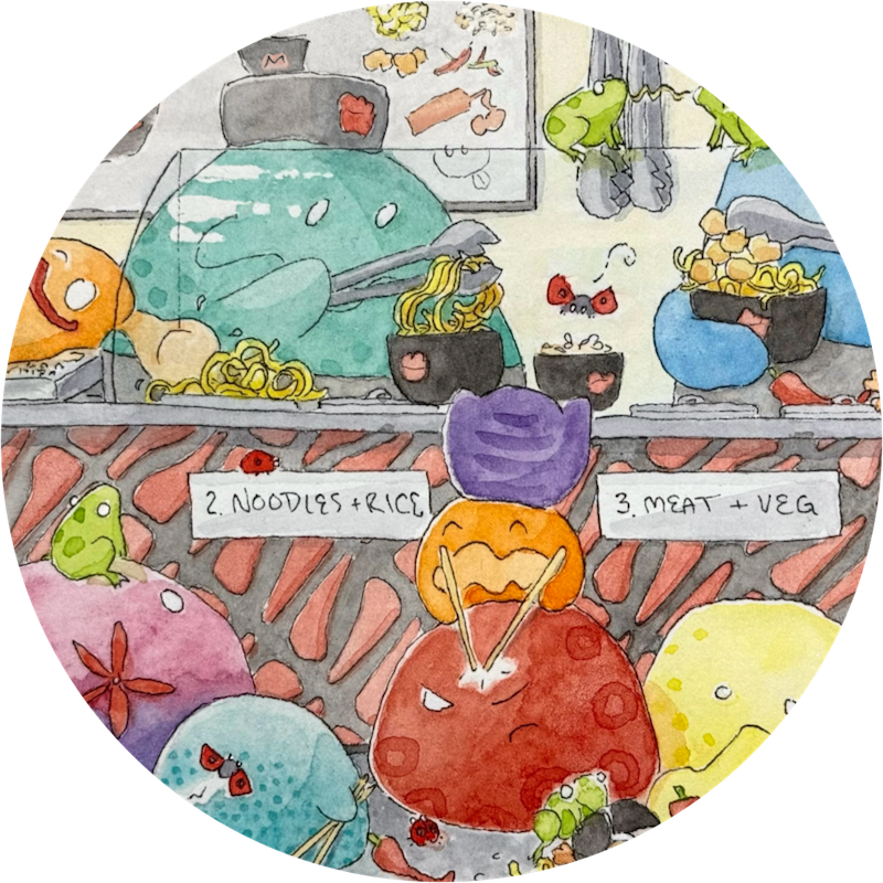 YumBowl Seek and Find Postcard Graphic by Erica Christensen