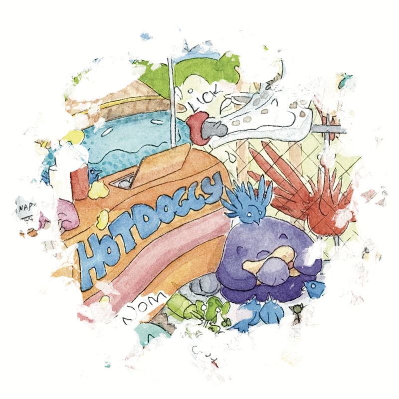 HotDoggy Seek and Find Postcard Graphic by Erica Christensen