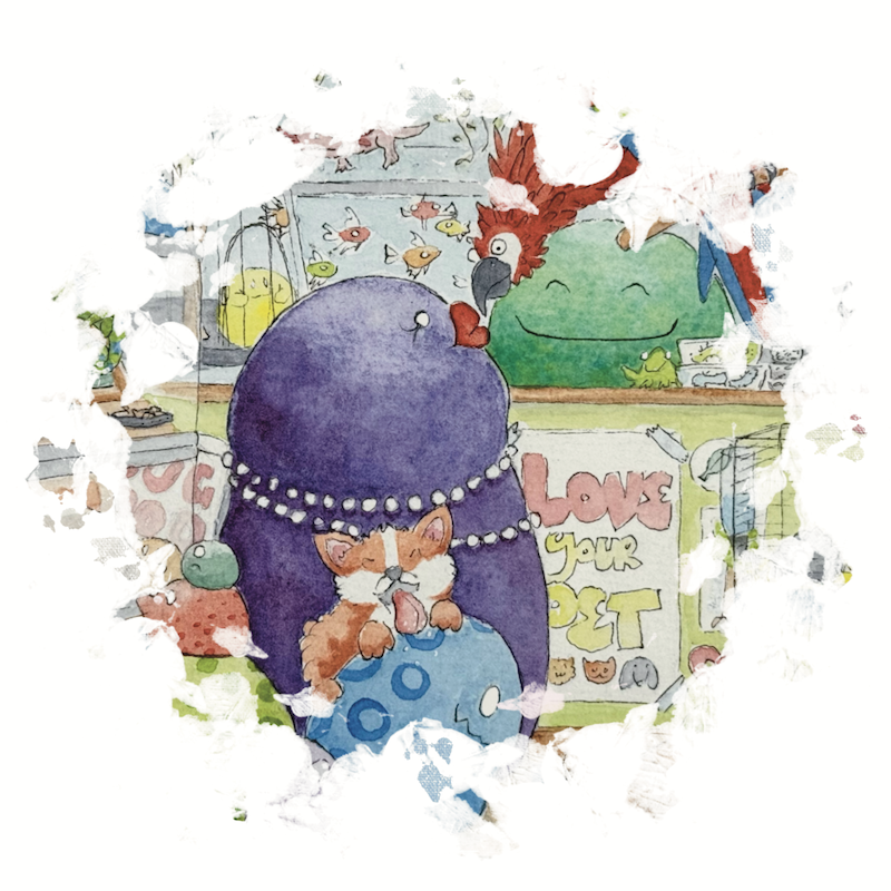 The Pet Shop Seek and Find Postcard Graphic by Erica Christensen