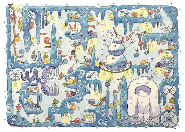 Ice Cave - A Jelly Garden Seek & Find Maze Adventure by Erica Christensen