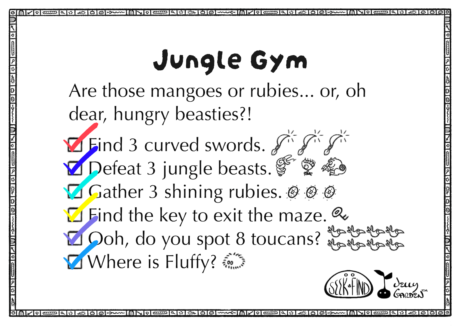 Jungle Gym Answer Key List