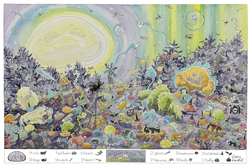 Night of the Jelly Moon Festival - A Jelly Garden Seek & Find Adventure by Erica Christensen