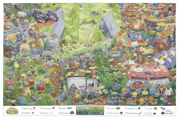 Lost in the Magical Mushroom Forest - A Jelly Garden Seek & Find Adventure by Erica Christensen