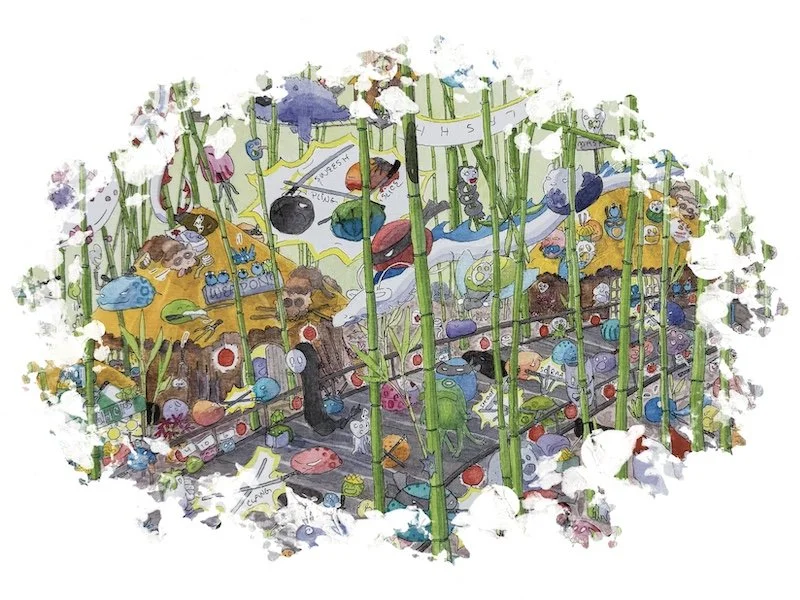 Secret Training in the Jelly Ninja Bamboo Forest Seek & Find Graphic by Erica Christensen