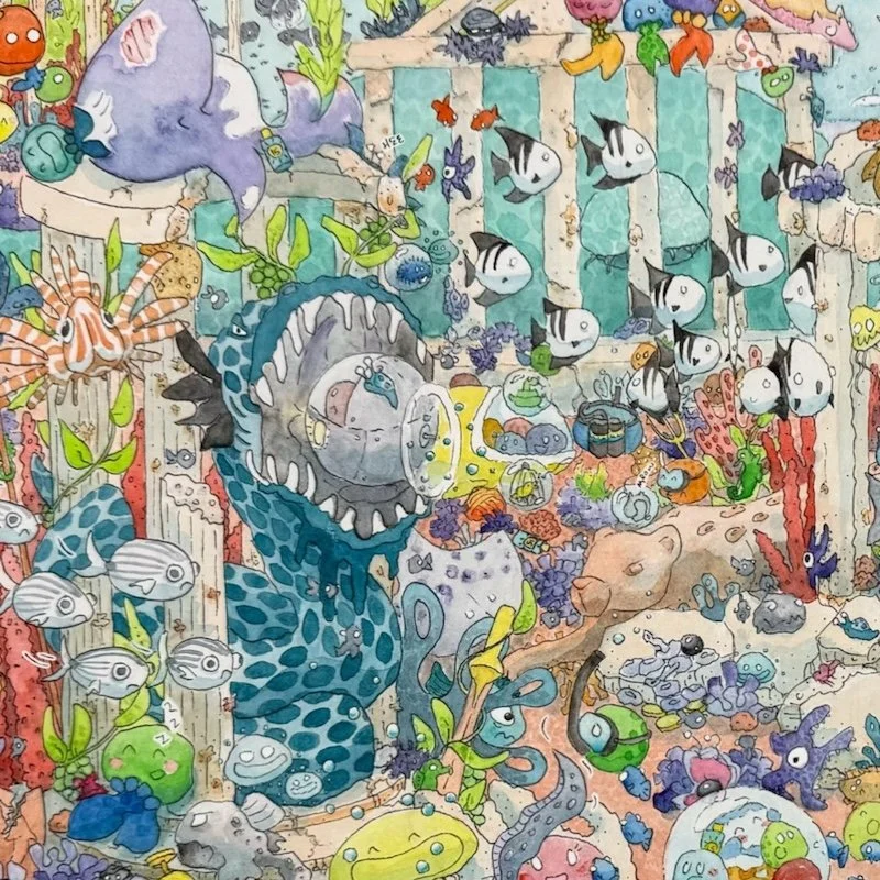 MerJellies & Jelly Fishies in the Sunken City of Atlantis by Erica Christensen