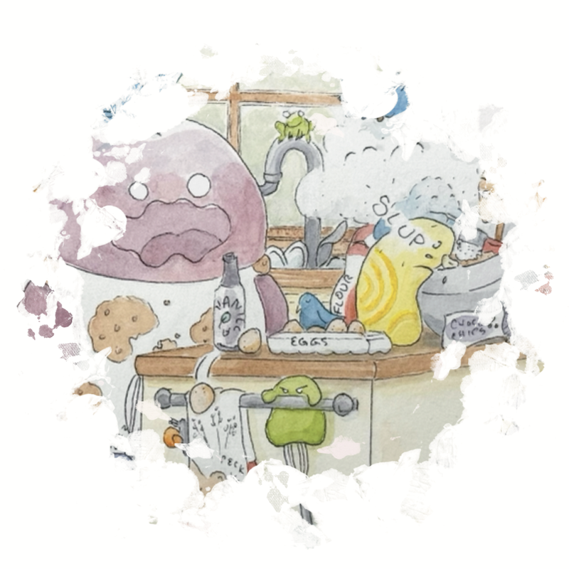 Baking Cookies Seek and Find Postcard Graphic by Erica Christensen