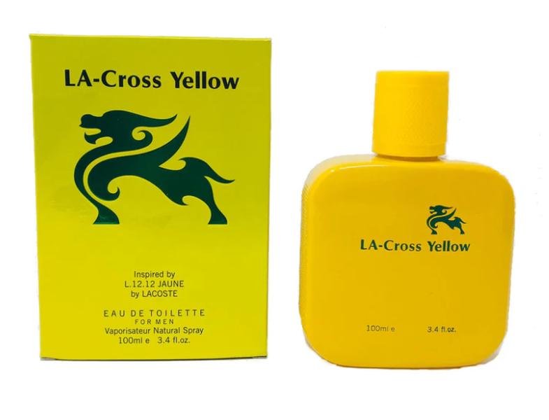 LA-Cross Men’s Cologne 3.4oz Inspired By Lacoste L12.12 Jaune