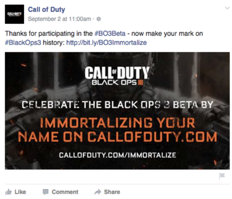 Then when you played the BLOPS3 Beta we created a mosaic