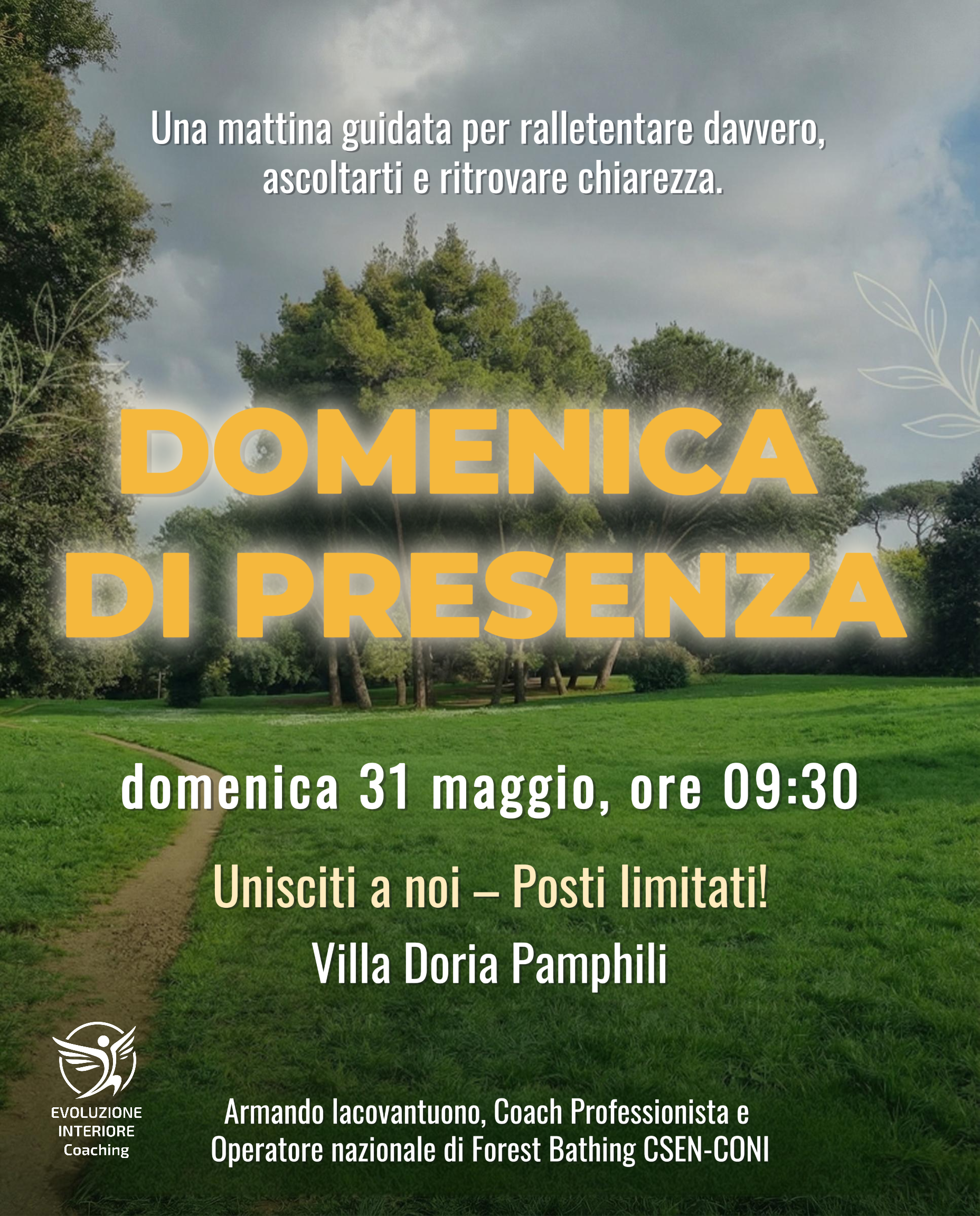 Domenica di Presenza · Villa Pamphili | 31 Maggio