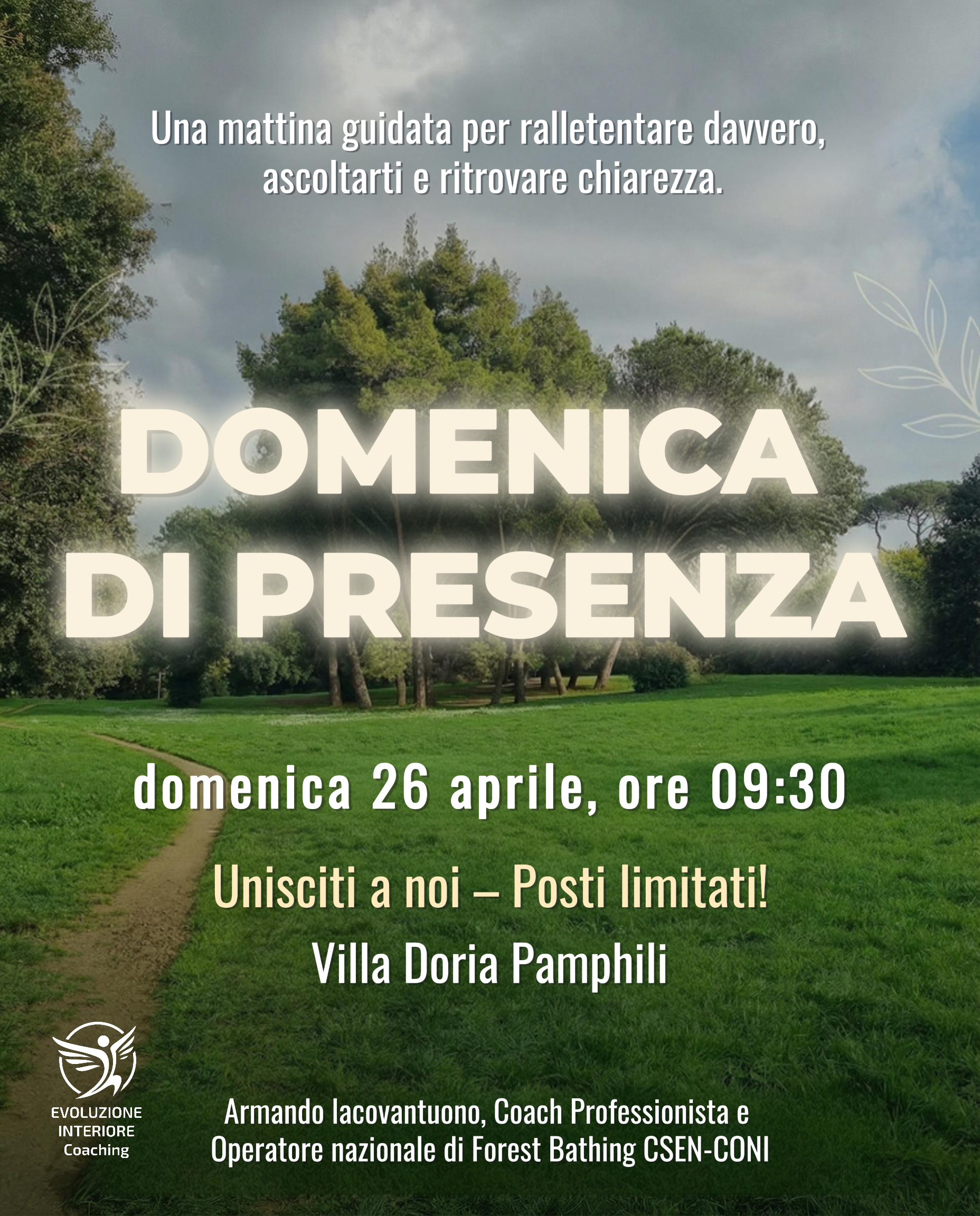 Domenica di Presenza · Villa Pamphili | 26 aprile