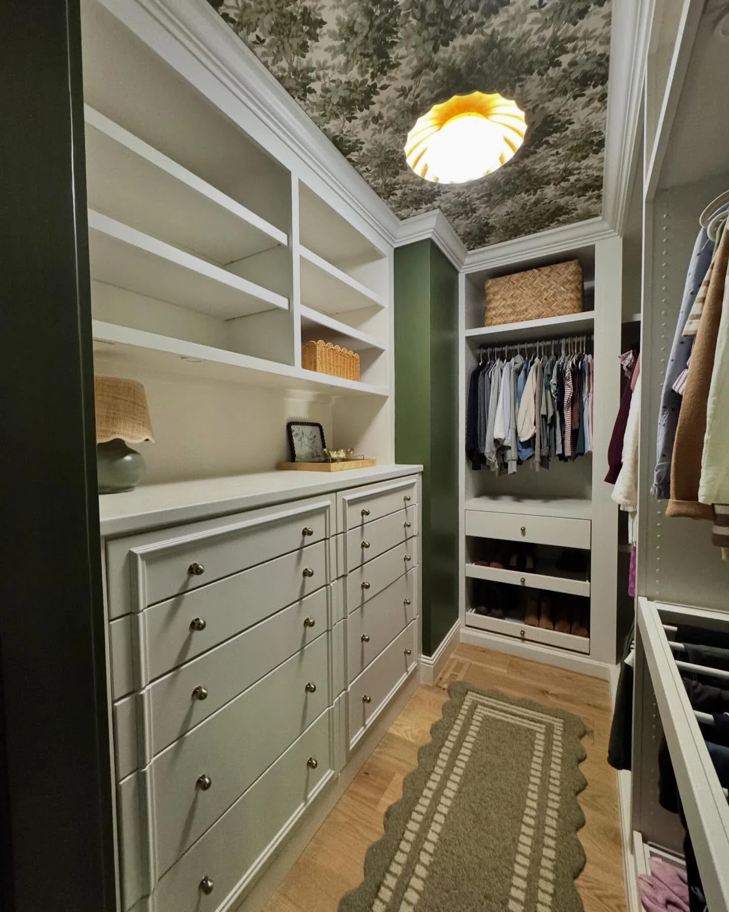 ✨ Closet goals in progress ✨ 
.
.
We&rsquo;re so excited to share a peek at this custom closet featuring IKEA components paired with a custom-built dresser designed and crafted by our team. The space isn&rsquo;t styled yet &mdash; but we couldn&rsquo